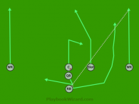 Single Back Option Pass Right is a 6 on 6 flag football play
